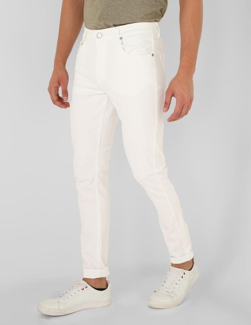 Jeans de caballero corte skinny, cintura media