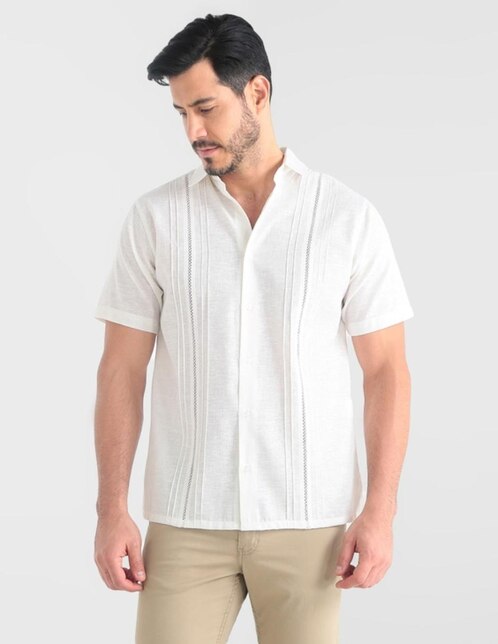 Guayabera Gianfranco Dunna corte regular manga corta 