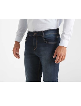 Jeans Contempo de caballero corte slim cintura media