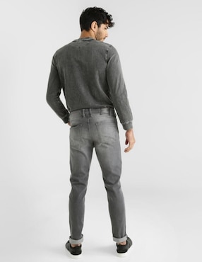 Jeans Contempo de caballero corte skinny cintura media