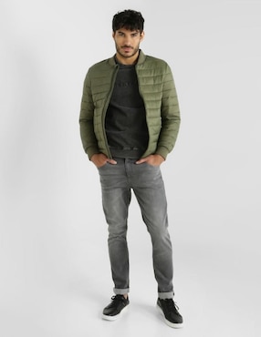 Jeans Contempo de caballero corte skinny cintura media
