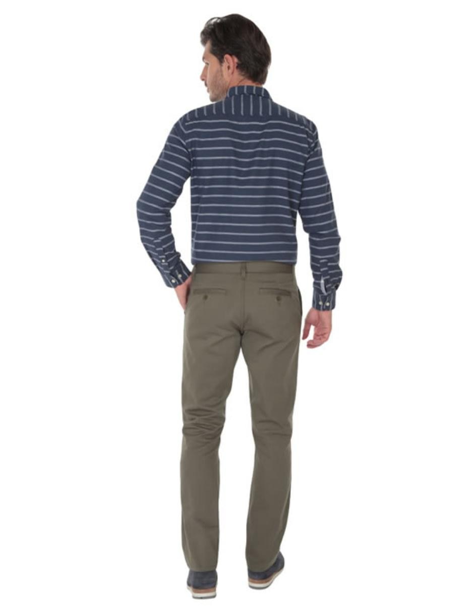 Pantalón straight de gabardina para hombre 2