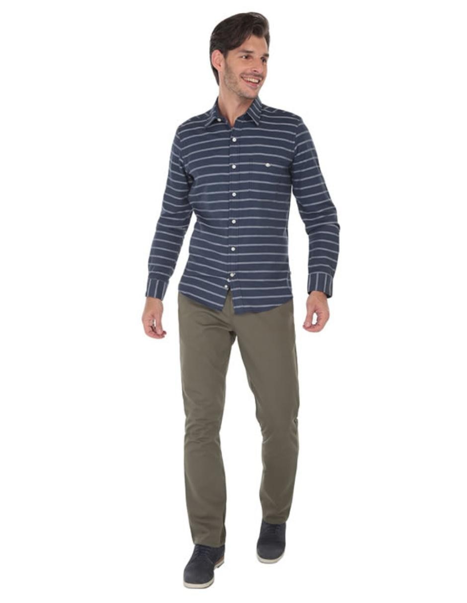 Pantalón straight de gabardina para hombre 3