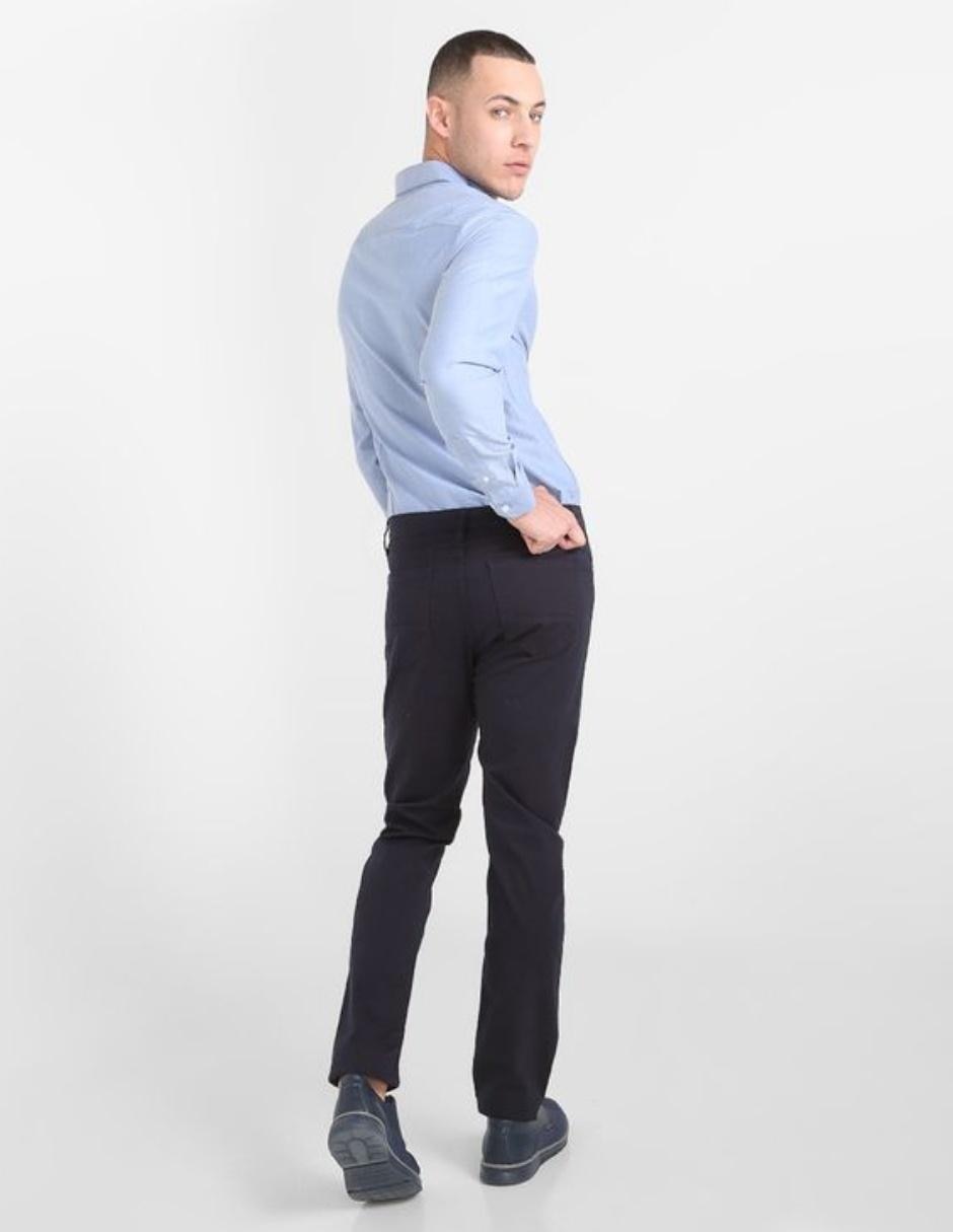 Pantalón slim de gabardina para hombre 3