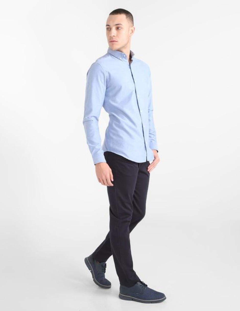 Pantalón slim de gabardina para hombre 4