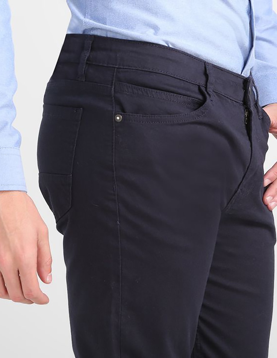 Pantalón slim de gabardina para hombre 4