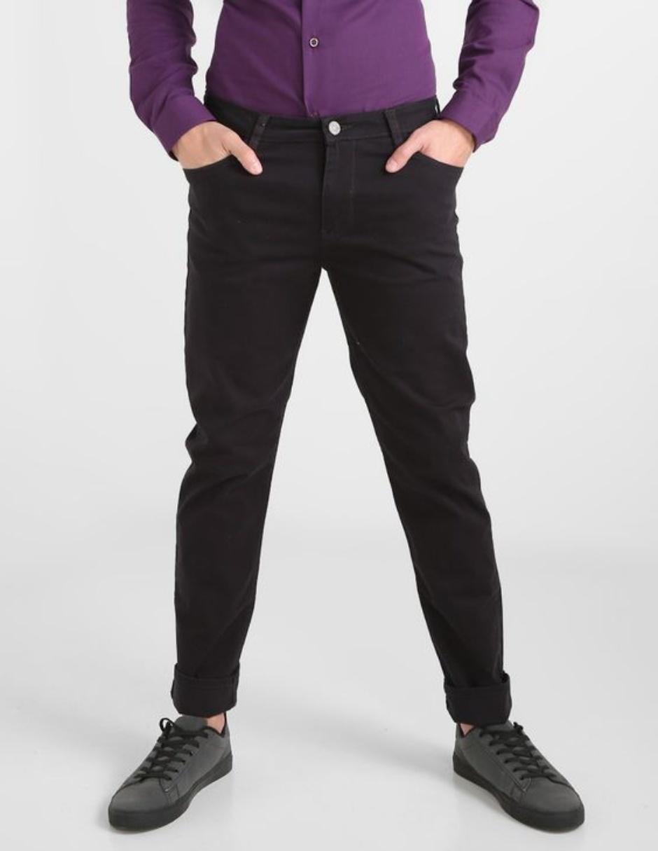Pantalón slim de gabardina para hombre Pantalón slim de gabardina para hombre