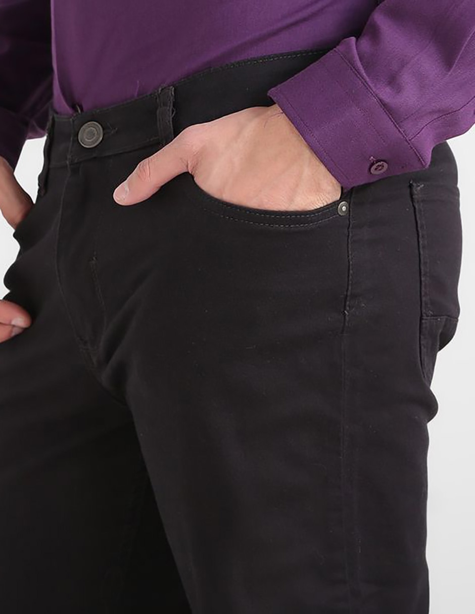 Pantalón slim de gabardina para hombre 4