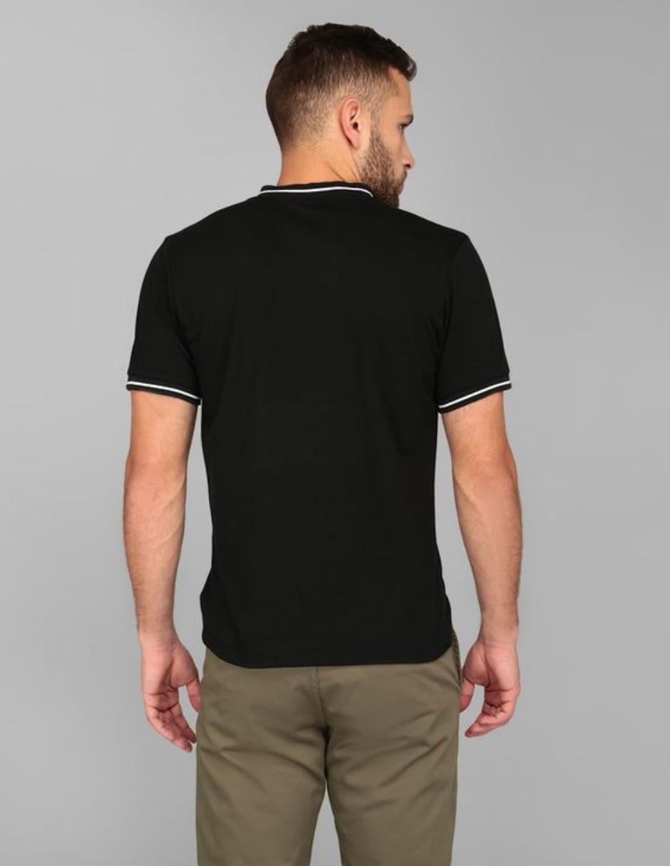 Playera cuello henley para hombre 2