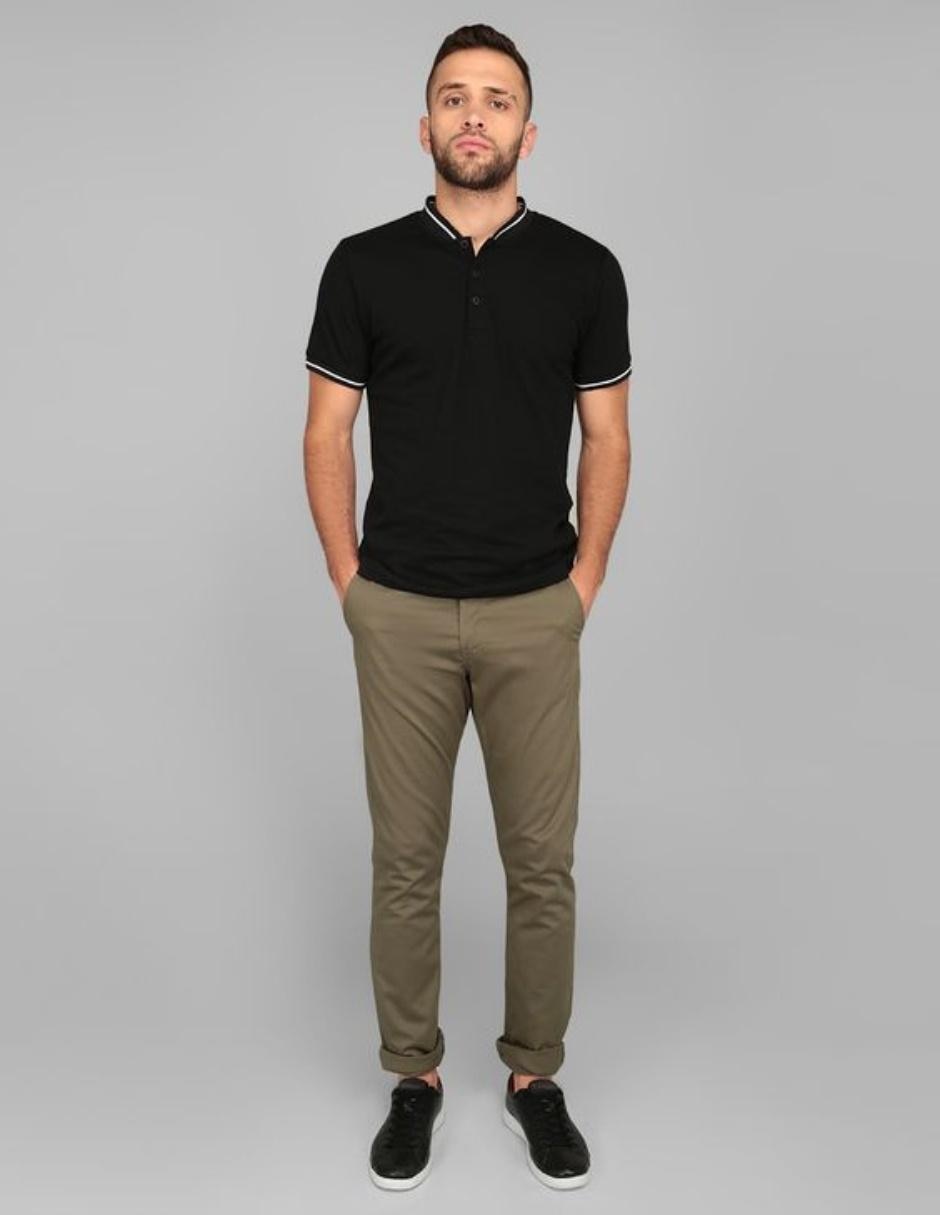 Playera cuello henley para hombre 3