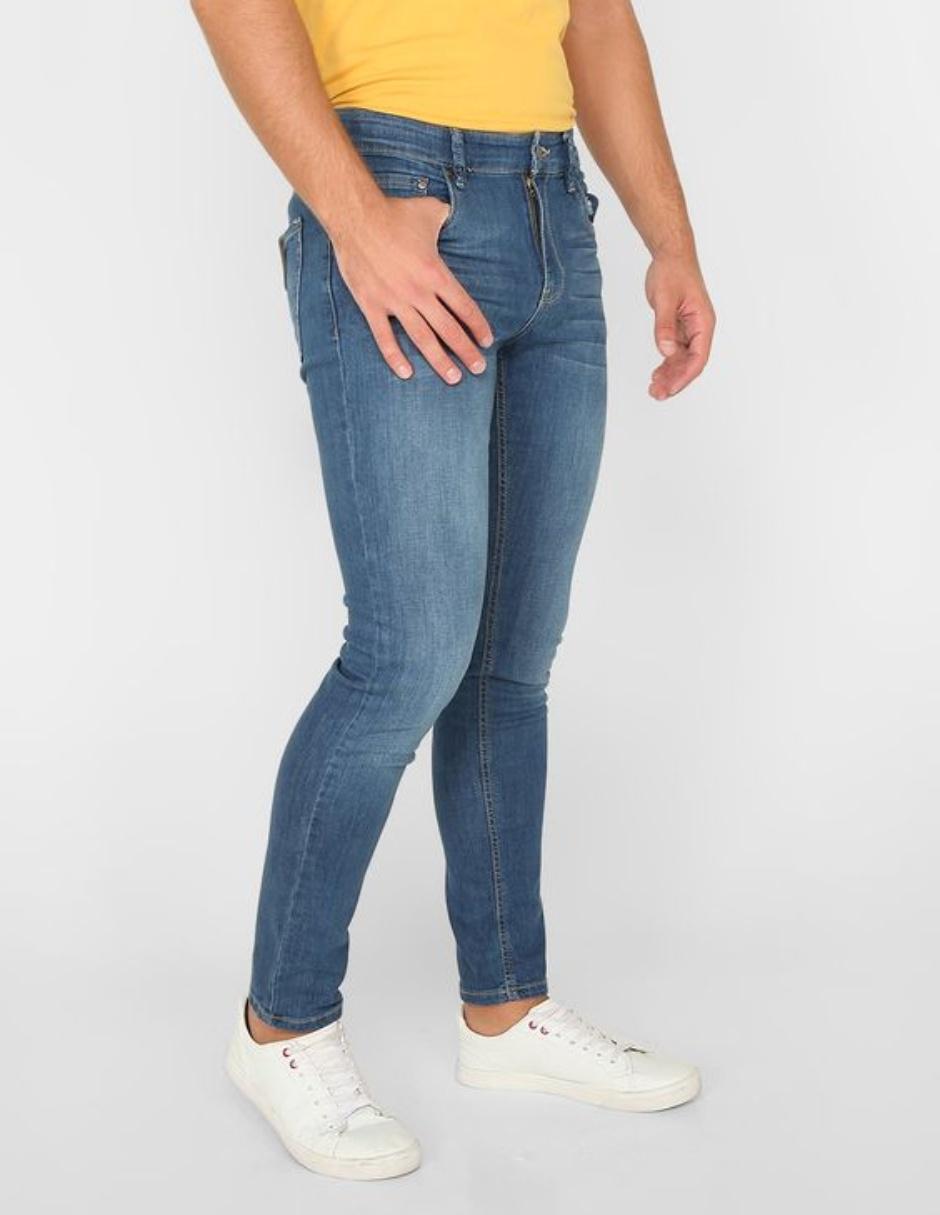 Jeans Contempo de caballero corte slim cintura media