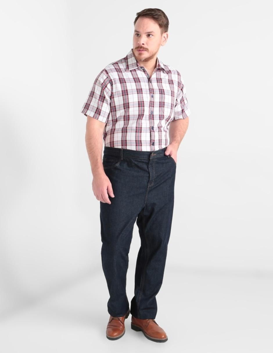 Jeans straight lavado obscuro para hombre 3