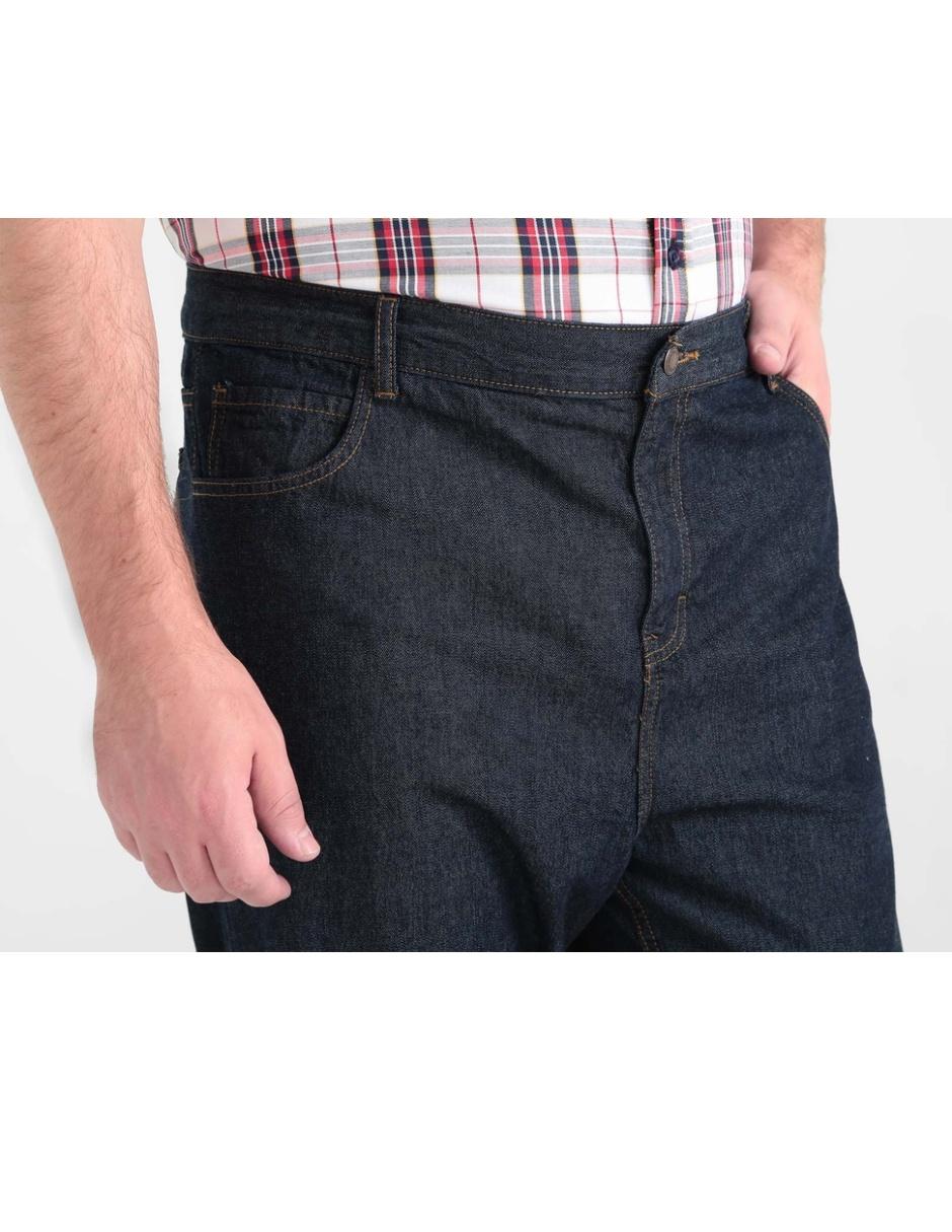 Jeans straight lavado obscuro para hombre 4